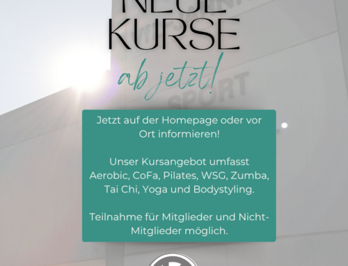 Neuer Kursplan ab sofort